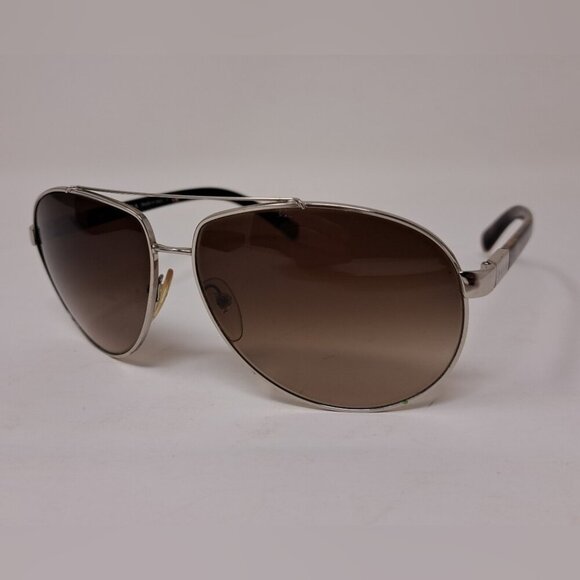 Prada Sunglasses Aviator Silver Brown Tinted Metal SPR670 1BC-6S1 63-13-135 - Picture 3 of 15